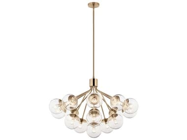 Kichler Silvarious 16-Light Champagne Bronze Chandelier KIC52702CPZCLR