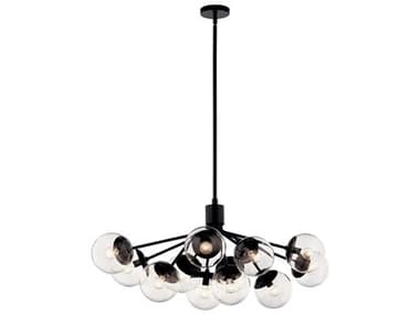 Kichler Silvarious 12-Light Black Chandelier KIC52703BKCLR