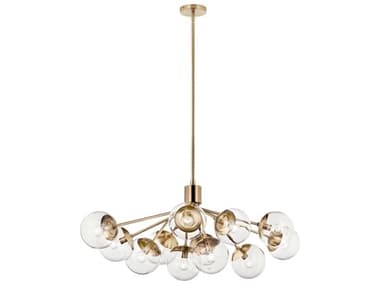 Kichler Silvarious 12-Light Champagne Bronze Chandelier KIC52703CPZCLR