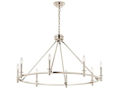 Kichler Carrick 40" Wide 8-Light Polished Nickel Chandelier KIC52706PN