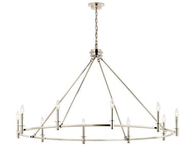 Kichler Carrick 54" Wide 10-Light Polished Nickel Chandelier KIC52707PN