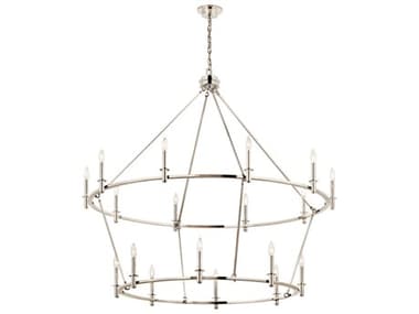 Kichler Carrick 54" Wide 18-Light Polished Nickel Chandelier KIC52708PN