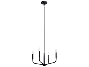 Kichler Madden 20" Wide 4-Light Black Chandelier KIC52716BK