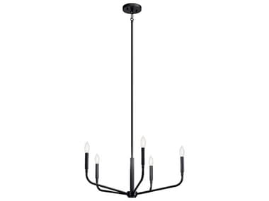 Kichler Madden 26" Wide 5-Light Black Chandelier KIC52717BK