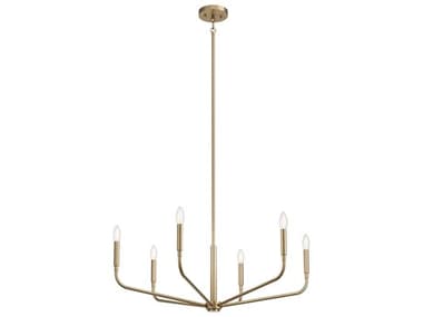 Kichler Madden 32" Wide 6-Light Champagne Bronze Chandelier KIC52718CPZ