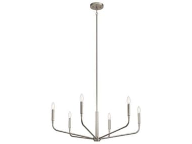 Kichler Madden 32" Wide 6-Light Brushed Nickel Chandelier KIC52718NI