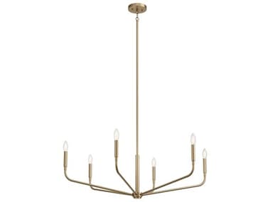 Kichler Madden 38" Wide 6-Light Champagne Bronze Chandelier KIC52719CPZ