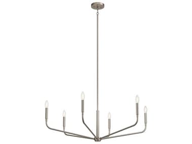 Kichler Madden 38" Wide 6-Light Brushed Nickel Chandelier KIC52719NI