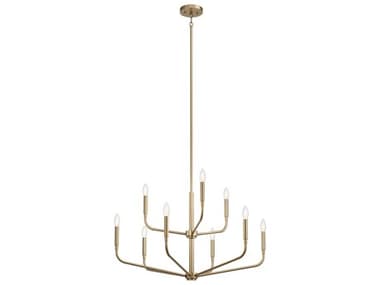 Kichler Madden 32" Wide 9-Light Champagne Bronze Chandelier KIC52720CPZ