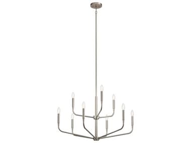 Kichler Madden 32" Wide 9-Light Brushed Nickel Chandelier KIC52720NI