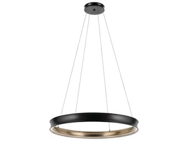 Kichler Larousse 1-Light Black Round Pendant KIC52747BKLED