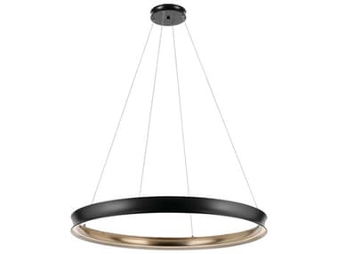 Kichler Larousse 1-Light Black Round Pendant KIC52748BKLED