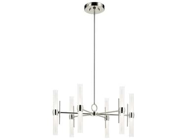 Kichler Riven 12-Light Polished Nickel Cylinder Chandelier KIC52752PNLED