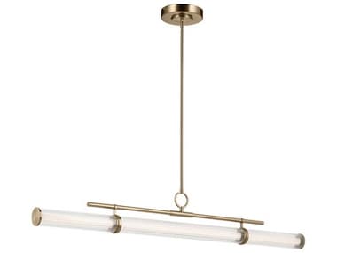 Kichler Riven 1-Light Champagne Bronze Linear Island Pendant KIC52754CPZLED
