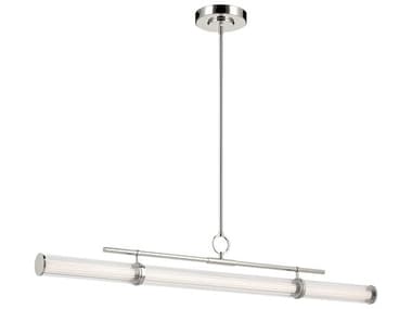 Kichler Riven 1-Light Polished Nickel Linear Island Pendant KIC52754PNLED