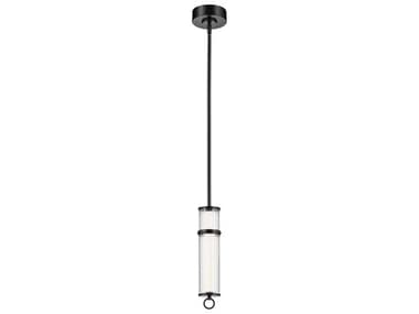 Kichler Riven 1-Light Black Cylinder Mini Pendant KIC52755BKLED