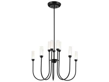 Kichler Moraine 10-Light Black Cylinder Chandelier KIC52757BKLED