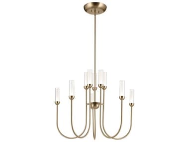 Kichler Moraine 10-Light Champagne Bronze Cylinder Chandelier KIC52757CPZLED