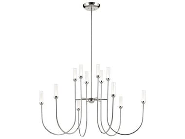 Kichler Moraine 12-Light Polished Nickel Cylinder Chandelier KIC52758PNLED