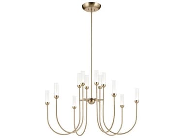 Kichler Moraine 12-Light Champagne Bronze Cylinder Chandelier KIC52759CPZLED