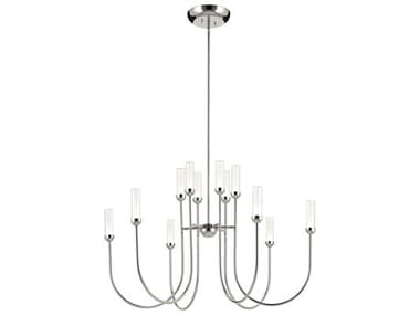 Kichler Moraine 12-Light Polished Nickel Cylinder Chandelier KIC52759PNLED