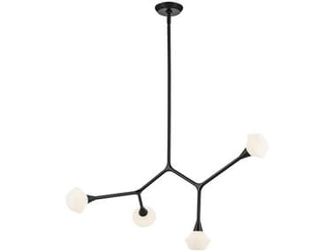 Kichler Cassius 4-Light Black Geometric Island Pendant KIC52762BK