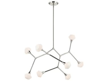 Kichler Cassius 8-Light Polished Nickel Geometric Island Pendant KIC52763PN