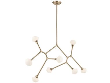 Kichler Cassius 8-Light Champagne Bronze Geometric Island Pendant KIC52764CPZ