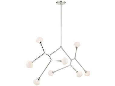 Kichler Cassius 8-Light Polished Nickel Geometric Island Pendant KIC52764PN