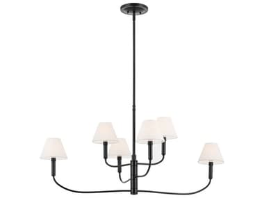 Kichler Eadie 6-Light Black Tiered Island Pendant KIC52767BK