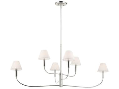 Kichler Eadie 6-Light Polished Nickel Tiered Island Pendant KIC52768PN