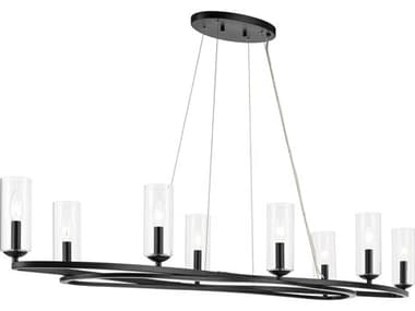 Kichler Harpin 8-Light Black Cylinder Island Pendant KIC52772BK