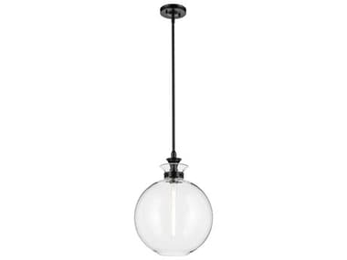 Kichler Laria 1-Light Black Globe Pendant KIC52779BKCLR