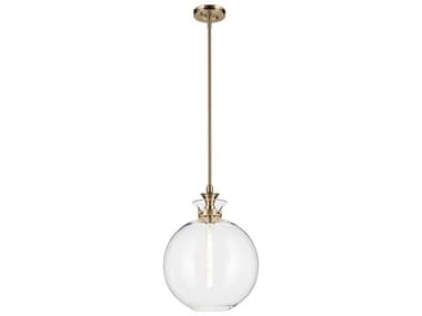 Kichler Laria 1-Light Champagne Bronze Globe Pendant KIC52779CPZCLR