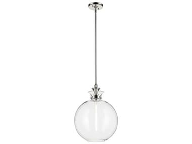 Kichler Laria 1-Light Polished Nickel Globe Pendant KIC52779PNCLR