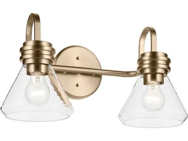 Kichler Farum 2-Light Champagne Bronze Vanity Light KIC55154CPZCLR