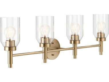 Kichler Madden 34&quot; Wide 4-Light Champagne Bronze Vanity Light KIC55186CPZ