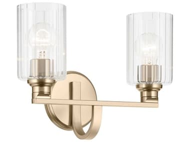 Kichler Gioe 2-Light Champagne Bronze Vanity Light KIC55225CPZFLU