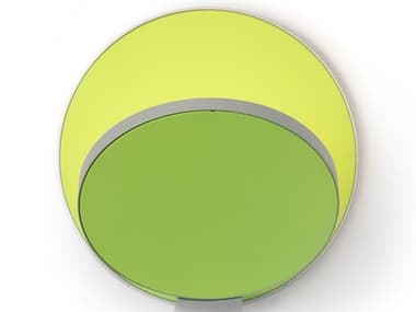 Koncept Gravy Wide Silver Matte Green Wall Sconce KONGRWSILMGN