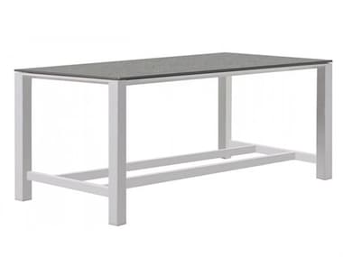 Kettler Concept Aluminum White Rectangular Ceramic Top Outdoor Bar Table KR0040225241