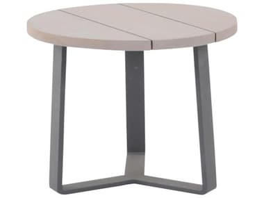 Kettler Amazon Closeout Aluminum 18'' Dia Round End Table w/ Poly Top KR1665509