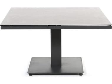 Kettler Zeb Closeout Aluminum Adjustable 37''W x 37''D (19'' - 29''H) Dining / Counter / Coffee Table w/ Ceramic Look Top KR2082K1
