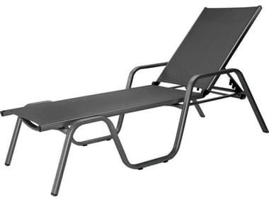 Kettler Basic Plus Aluminum Gray Stackable Outdoor Patio Chaise Lounge KR3012147000