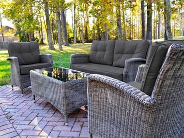 Kettler Lakena Wicker Cushion Lounge Set in Canvas Coal KR3044302000K1CC