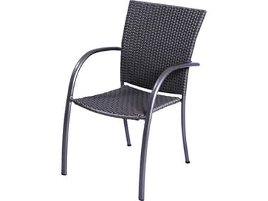 Kettler Pilano Wrought Iron Woven Silver-Gray Weave Dining Arm Chair Set of 6 KRA09810245K6