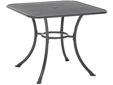 Kettler Mesh Steel Gray Square Dining Table with Umbrella Hole KRT04450200S