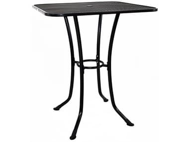 Kettler Mesh Steel Square Outdoor Patio Bar Table with Umbrella Hole KRT31360200S