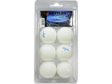 Kettler 1-Star White Table Tennis Balls 6-Pack KT7221100