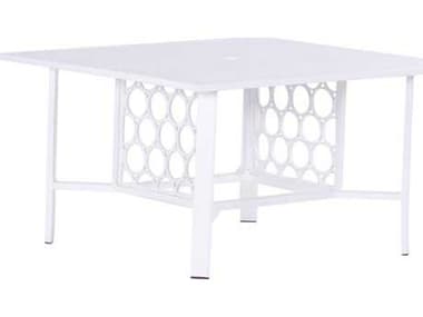 Koverton Parkview Cast Aluminum 42'' Square Chat Table with Umbrella Hole KVK26142CT