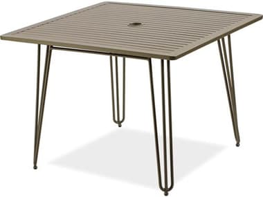 Koverton Form 42'' Square Aluminum Dining Table w/Hole KVK70142T